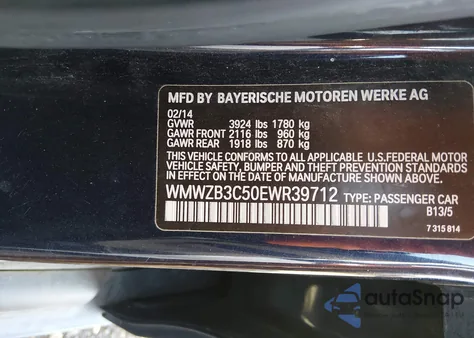 2014 Mini Countryman Cooper from USA, damaged, VIN WMWZB3C50EWR39712